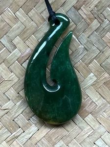 Hei Matau (Fish Hook) - Traditional Jade