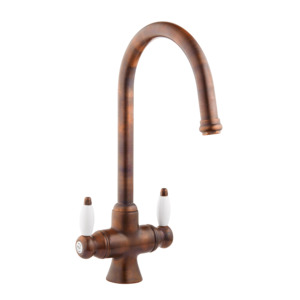 Kitchen Tap: Victorain Kitchen Tap - Porcelain Levers Chrome / Porcelain