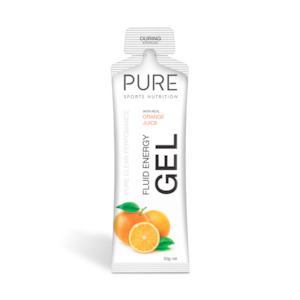Pure Fluid Energy Gels: PURE Sports Nutrition Energy Gel - Orange 50g