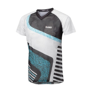 Full Mesh O-Top - Black/Blue Lines