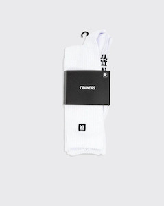 sock: Trainers Crew 3pk Sock - White