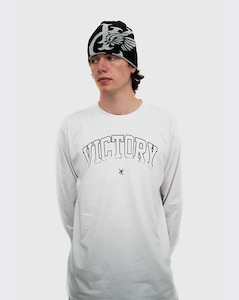 Vic: Vic Distressed LS Shirt - White
