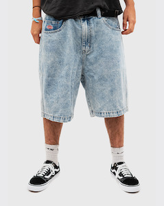 Xlarge: XLarge Bull Denim 91 Short - Bleached Indigo