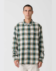 XLarge Italic Check LS Shirt - Green
