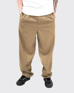Xlarge: XLarge Amplify Pleated Trouser - Tobacco