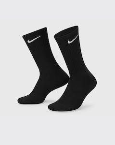 Nike Socks: Nike Everyday Cushioned Training 6pk Crew Sock - SX7666-010