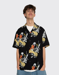 Huf: Huf Worldwide Skidrokyo Resort Shirt - Black