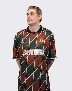 Butter Goods Football Jersey - Green/Brown
