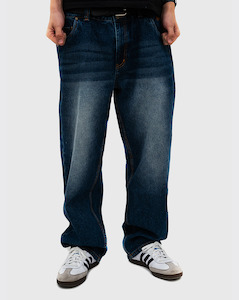 Dime: Dime Classic Baggy Denim Pants - Faded Indigo