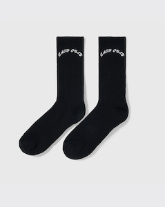 Cash Only Logo Crew Socks - Black