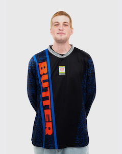 Butter Goods x Umbro Goalie L/S Jersey - Black/Blue