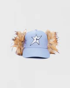 All 1: Carpet C Star Fur Hat - Light Denim