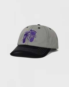 Butter Goods Footprints 6 Panel Cap - Cool Grey