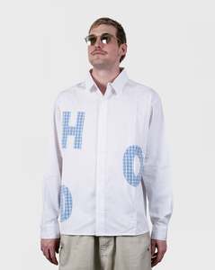Hoddle: Hoddle Melange Shirt - White