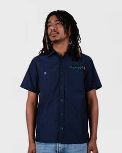 Hoddle: Hoddle Thorn Seesucker Shirt - Navy