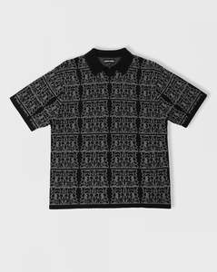 Passport Fretworks Knit Polo - Black