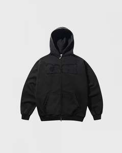 Cash Only Campus Zip-Thru Hood - Washed Black