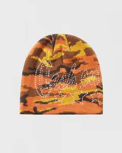 Cash Only Strip Skully Beanie - Fall Camo