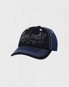 Cash Only Strip 6 Panel Cap - Black/Navy