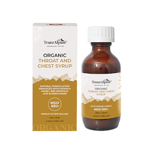 Products: Organic Manuka Throat and Chest Syrup MG550+