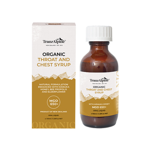 Products: Organic Manuka Throat and Chest Syrup MG650+