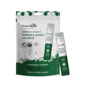 Organic Mānuka Honey Sachets MGO250+ - TranzAlpineHoney