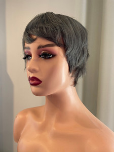 Dark Grey Pixie Trap Hair
