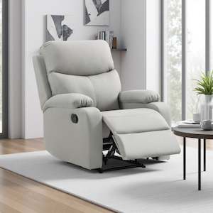 Haven PU Manual Recliner Chair - Light Grey