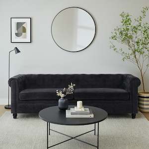 3 Seater Sofas: Aviana 3 Seater Sofa - Black