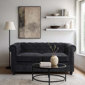 2 Seater Sofas: Aviana 2 Seater Sofa - Black