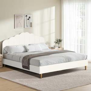Bed Frames: GAIRICH Queen Bed Frame - White