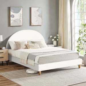 Bed Frames: MORUISG Double Bed Frame - White