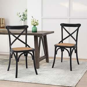 Aaron Dining Chair - Set of 2 - Black