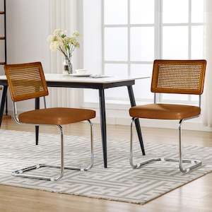 Dining Chairs: Adrian Cesca Replica Dining Chair – Set of 2 – Orange