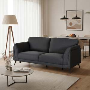 Brulo Linen 3 Seater Sofa - Dark Grey