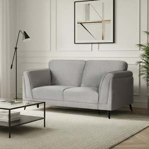 Brulo Linen 2 Seater Sofa - Light Grey