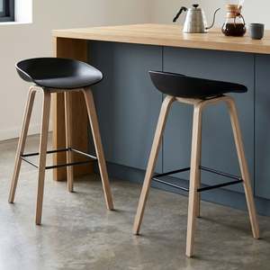 Bar Stools: Kai Metal Bar Stool 75cm - Set of 2 - Black