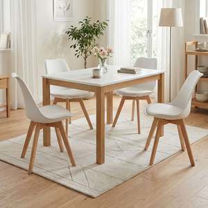 Evelyn Dining Chair Padded - Set of 4 - White