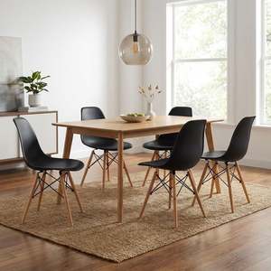 Maya Dining Chair Eiffel Tower Replica - Set of 4 - Black