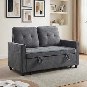 Kauri 2 Seater Sofa Bed - Dark Grey