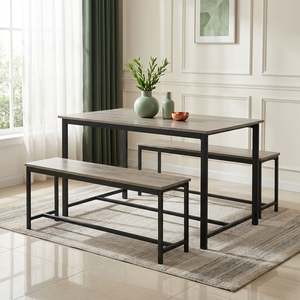 Merren 3 Piece Dining Set - Grey Oak