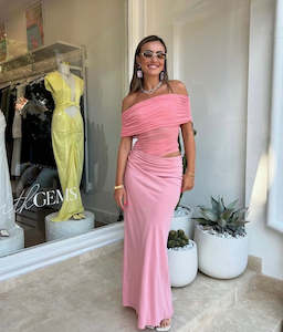 DRESSES: BENNI - YASMIN OFF THE SHOULDER MAXI - 10