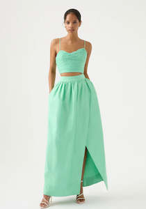 SET: AJE - LAURIER WAVE CROP & MIRABELLE TULIP MAXI SKIRT SET - 12