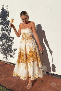 ZIMMERMANN - ALIANE SCALLOP MIDI DRESS - 10