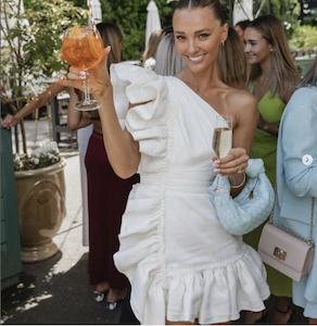 Race Wear: AJE - BONJOUR ASYMMETRIC MINI DRESS - 10