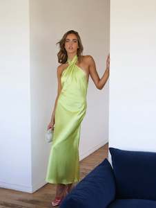 YLD - LIME CROSSOVER MAXI DRESS - 8