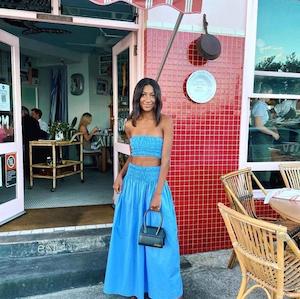 MATTEAU - SHIRRED TOP AND SKIRT - 10