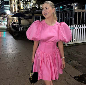 AJE - GIANNA PUFF SLEEVE MINI DRESS - 12