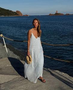 Casual: DISSH - TAHLIA CORNFLOWER RAMIE MAXI DRESS - 14