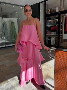 ELLIATT - TILLY TIERED MAXI PINK - M